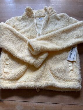 No Boundaries Cream Sherpa Half-Zip Pullover